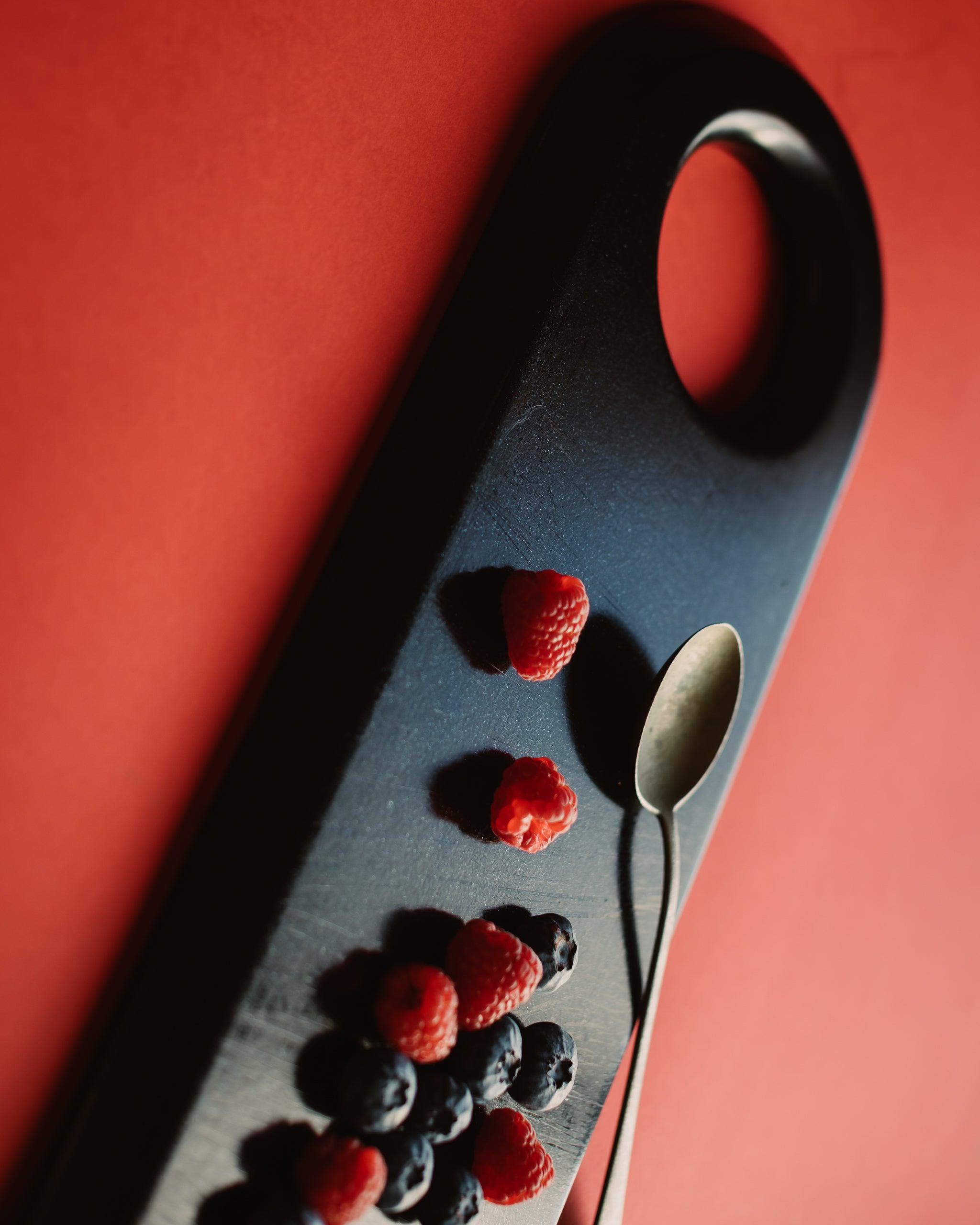 Black Serving Platter — Slim Rectangle