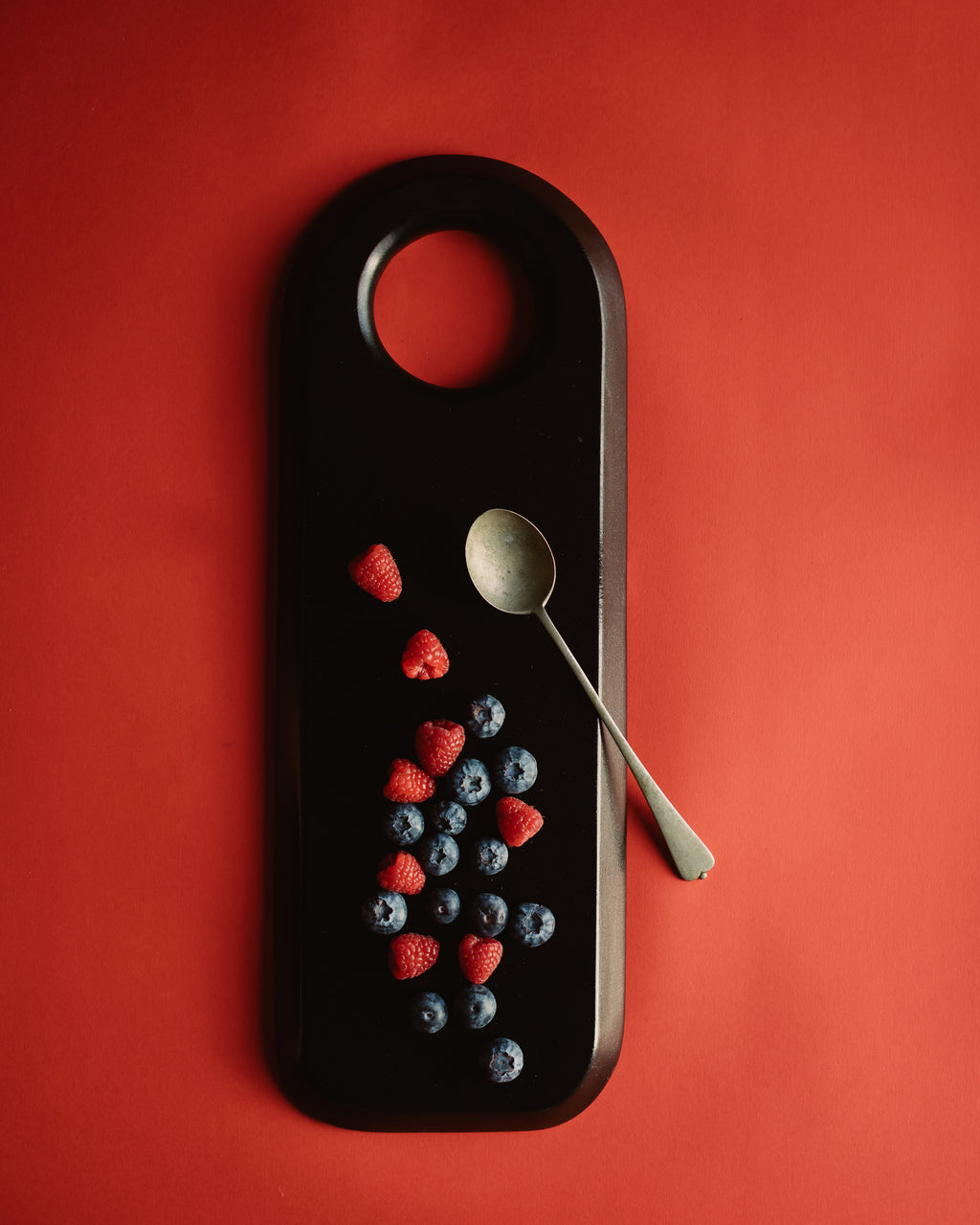 Black Serving Platter — Slim Rectangle