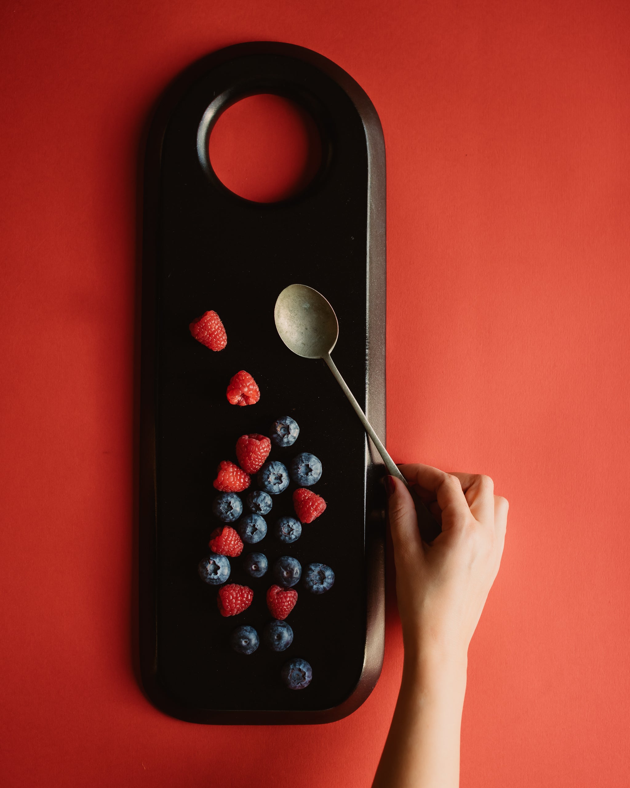 Black Serving Platter — Slim Rectangle