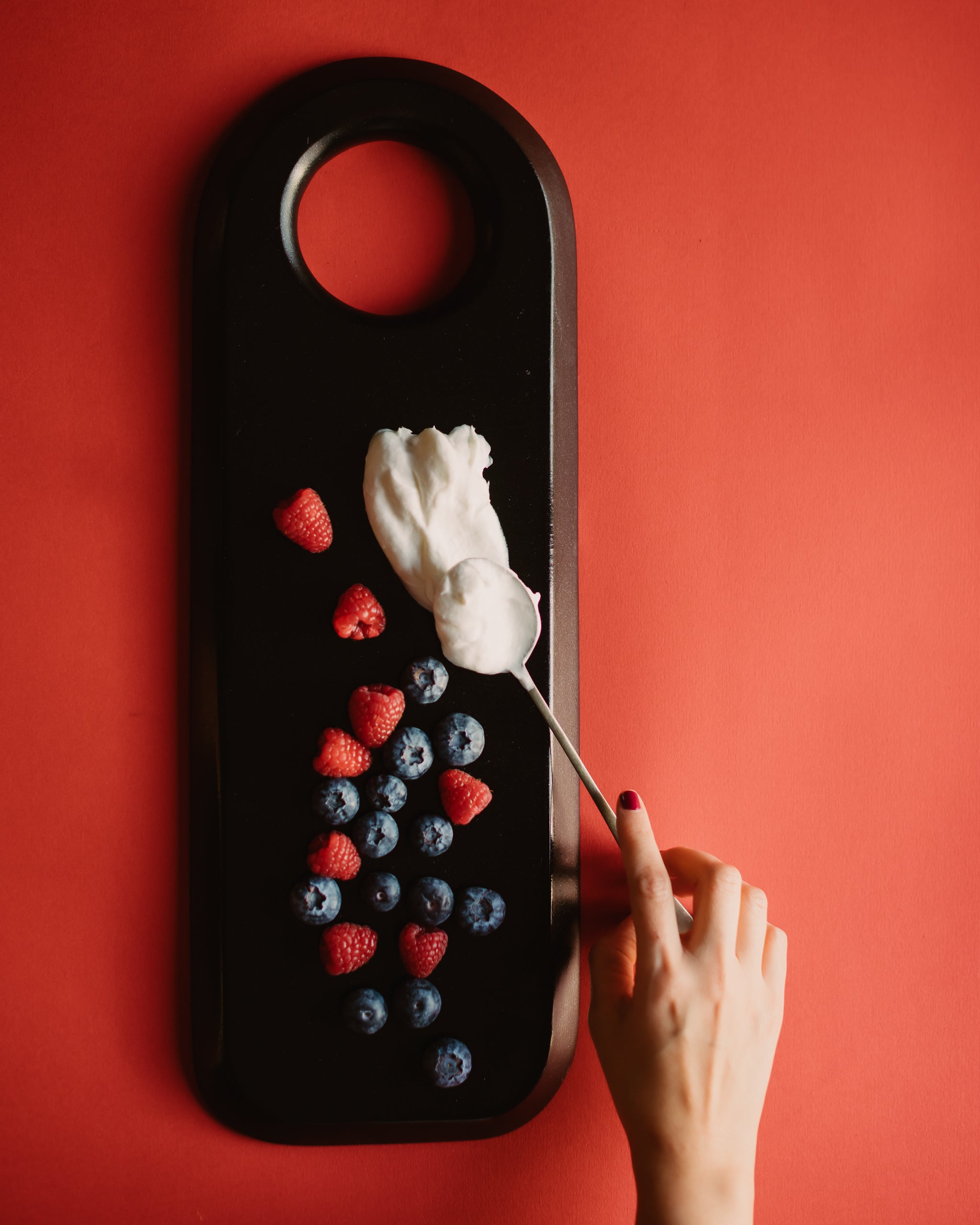 Black Serving Platter — Slim Rectangle