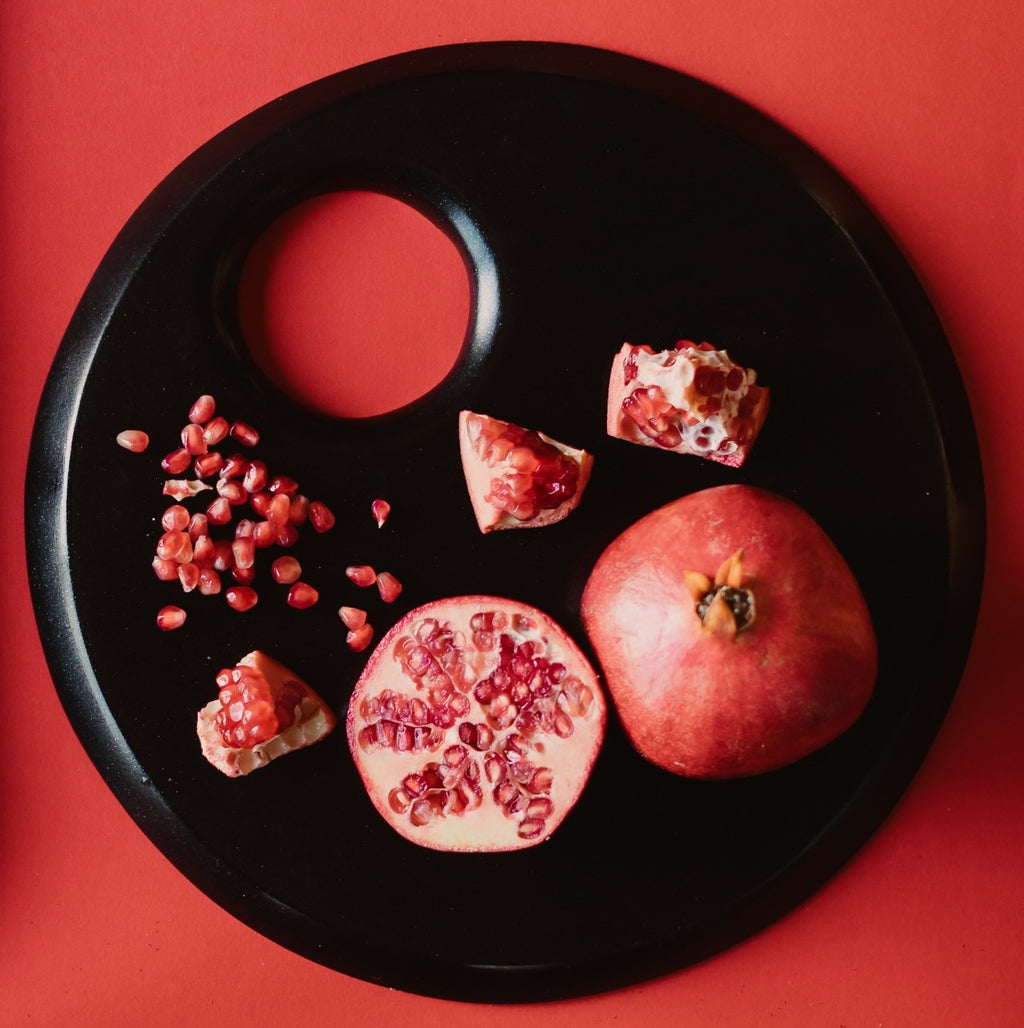 Black Serving Platter — Circular