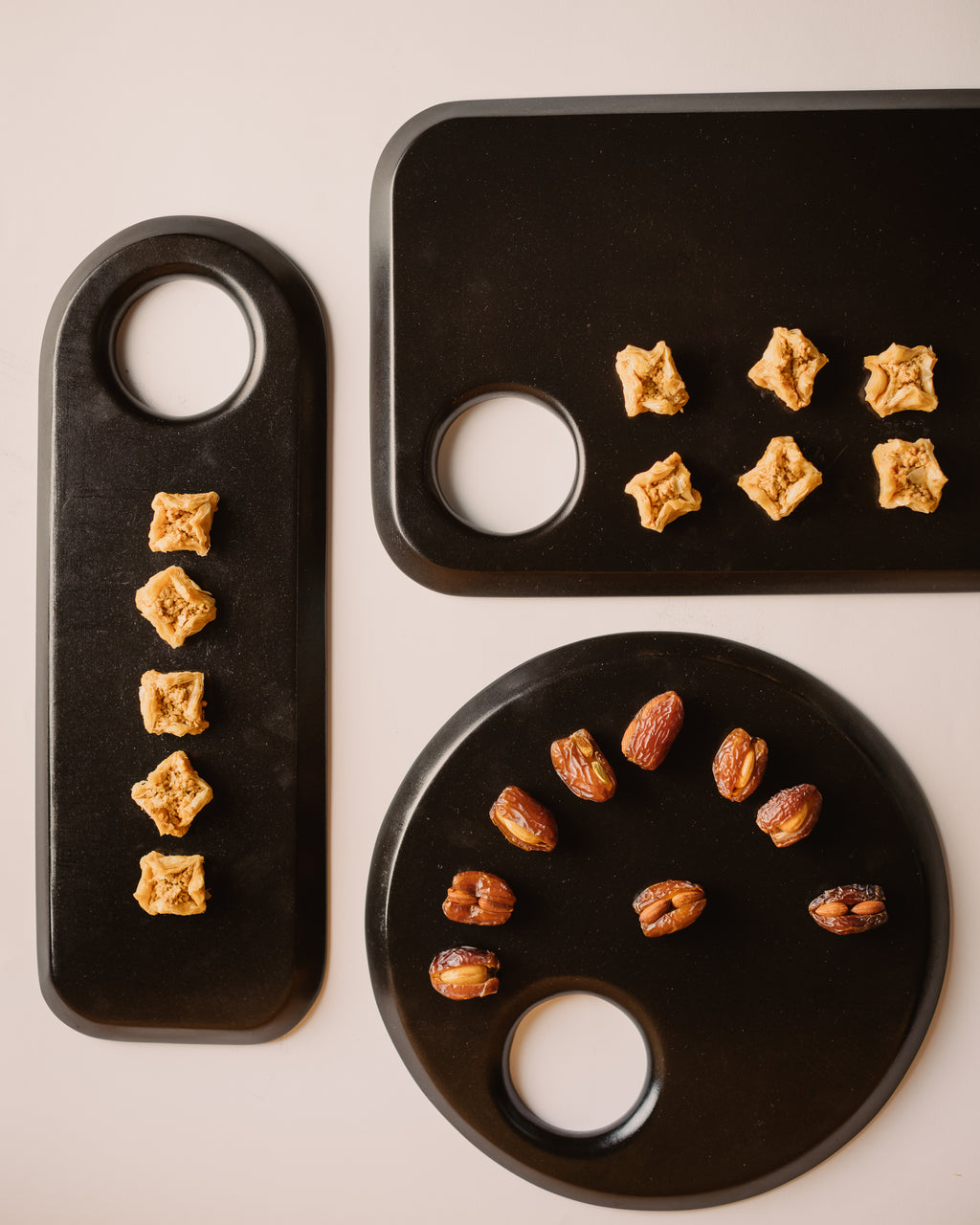 Black Serving Platter — Wide Rectangle